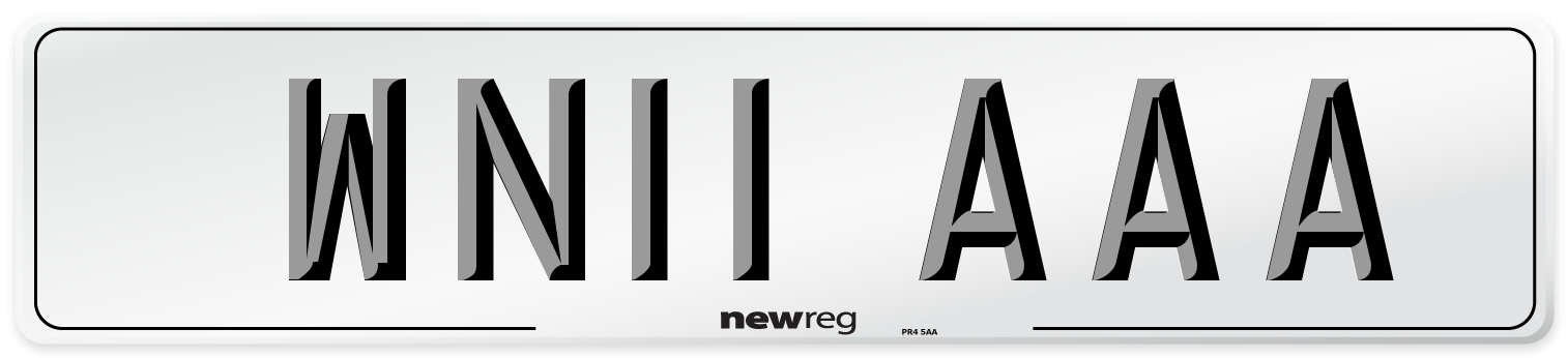 WN11 AAA Number Plate from New Reg